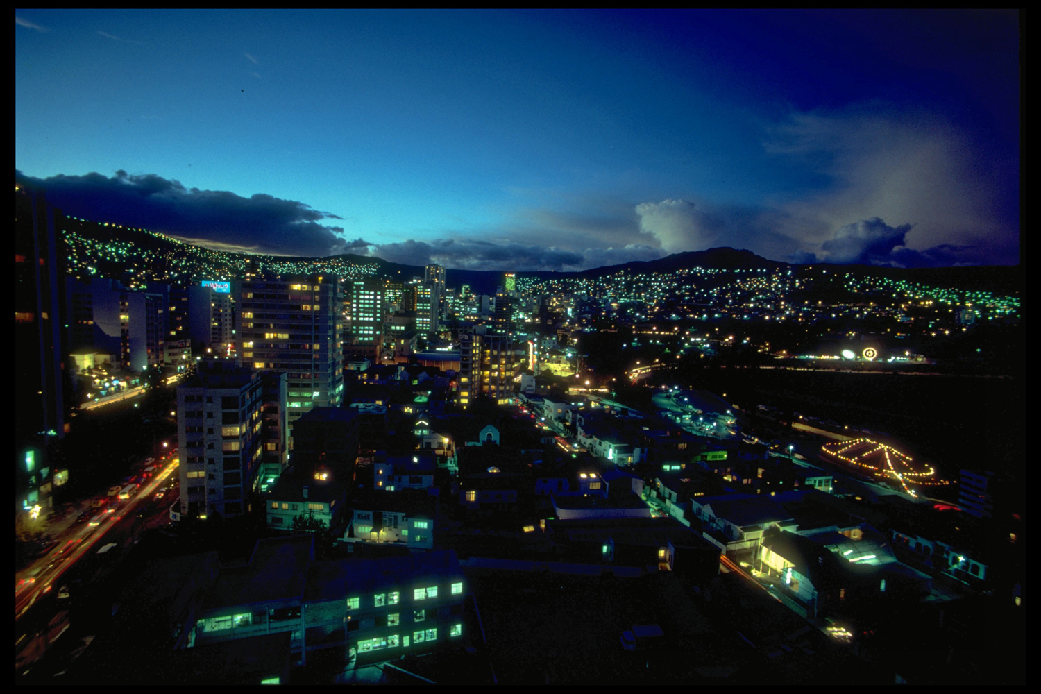 La Paz by night, Bolivien