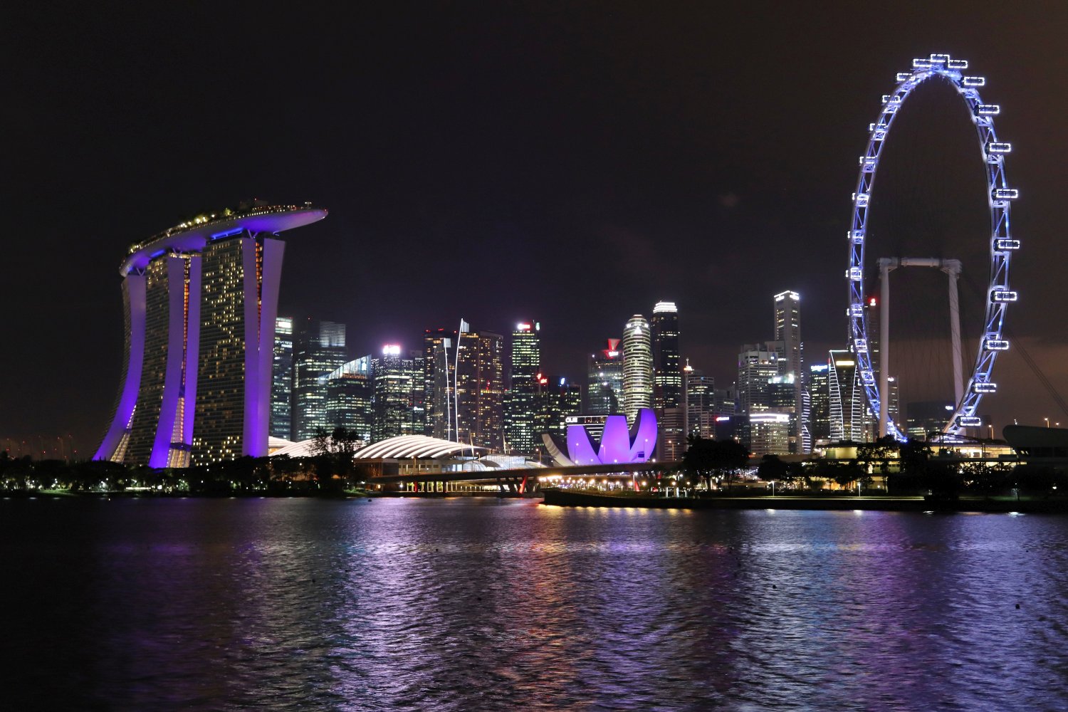Skyline Singapur by night