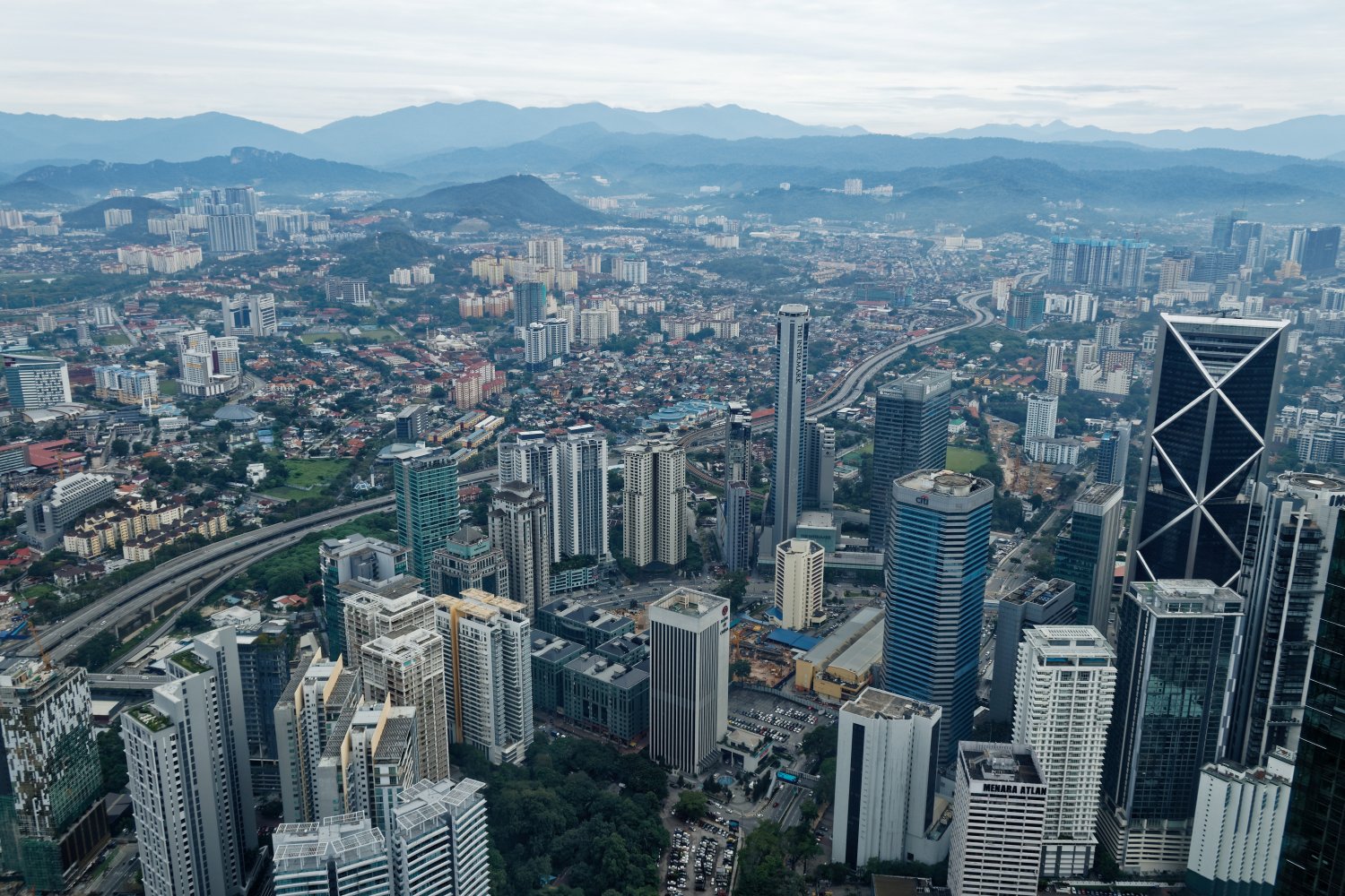 Ausblick von den Petronas Twin Towers, Kuala Lumpur