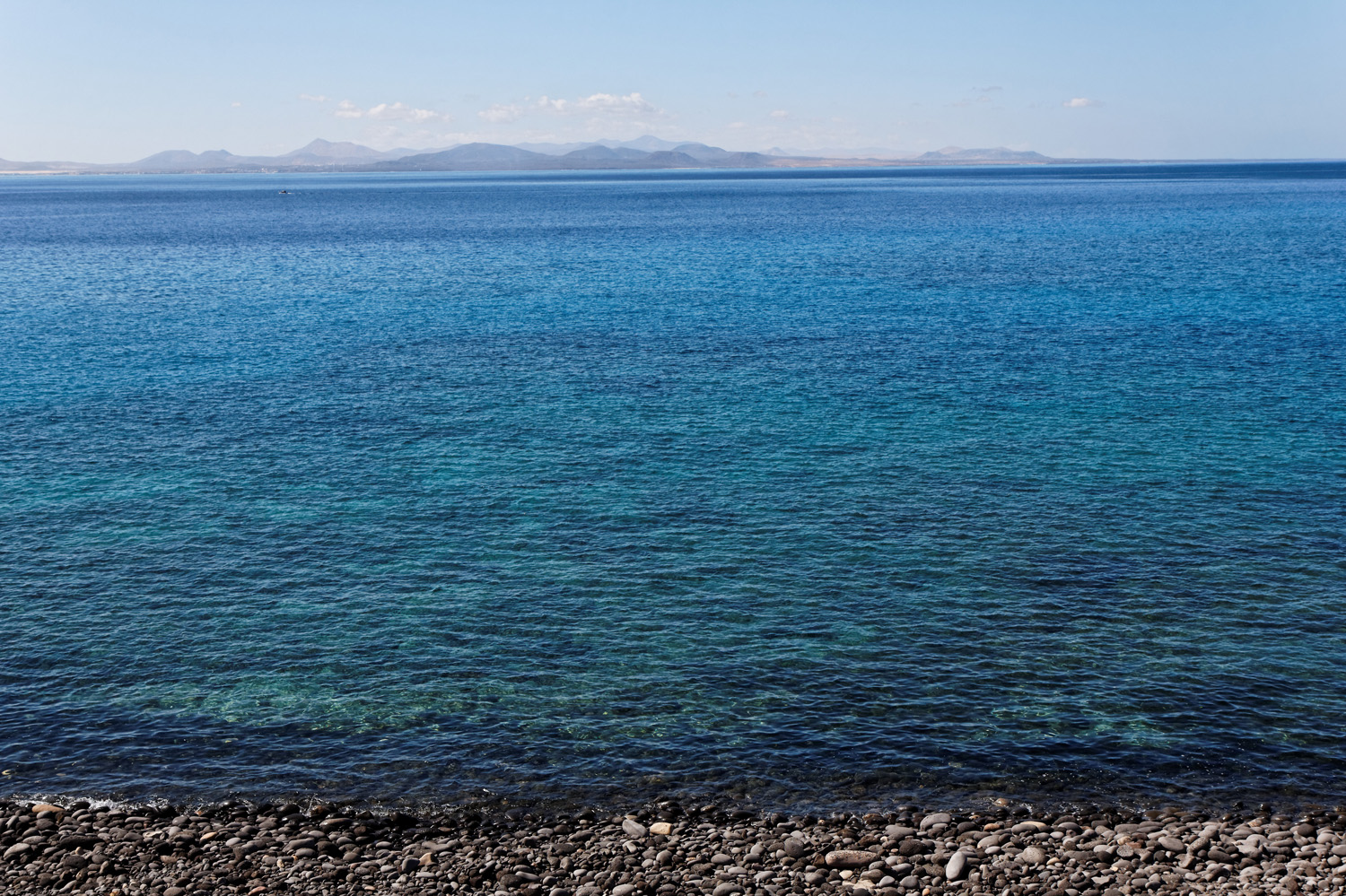 Ausblick von Playa Blanca Richtung Fuerteventura
