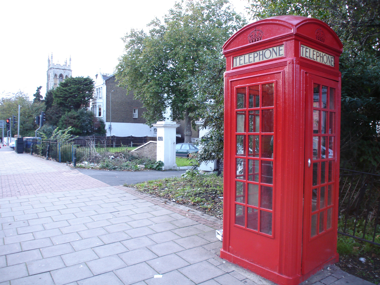Typische Telefonzelle in London