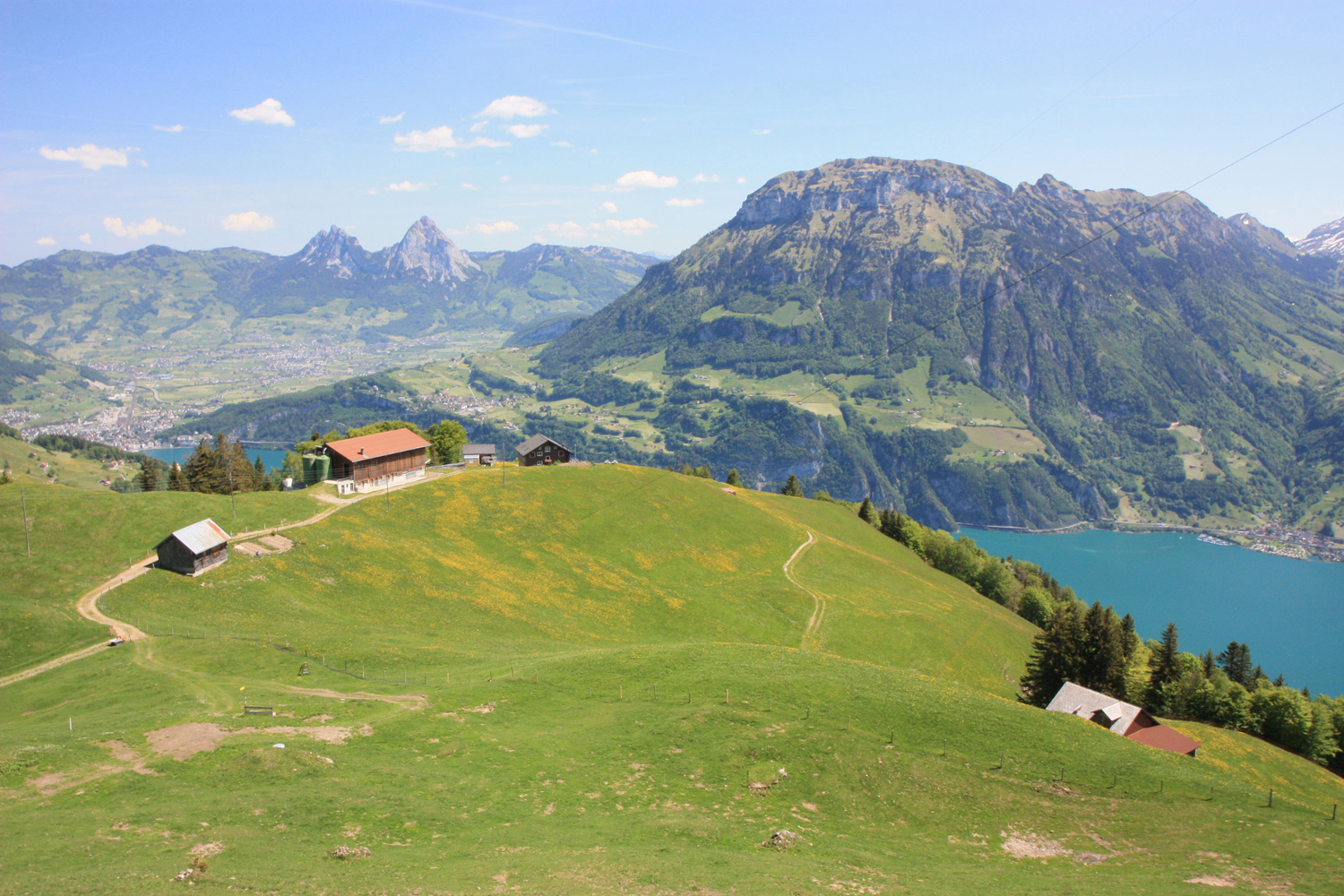 Ausblick Richtung Alp Weid und  Vierwaldstättersee