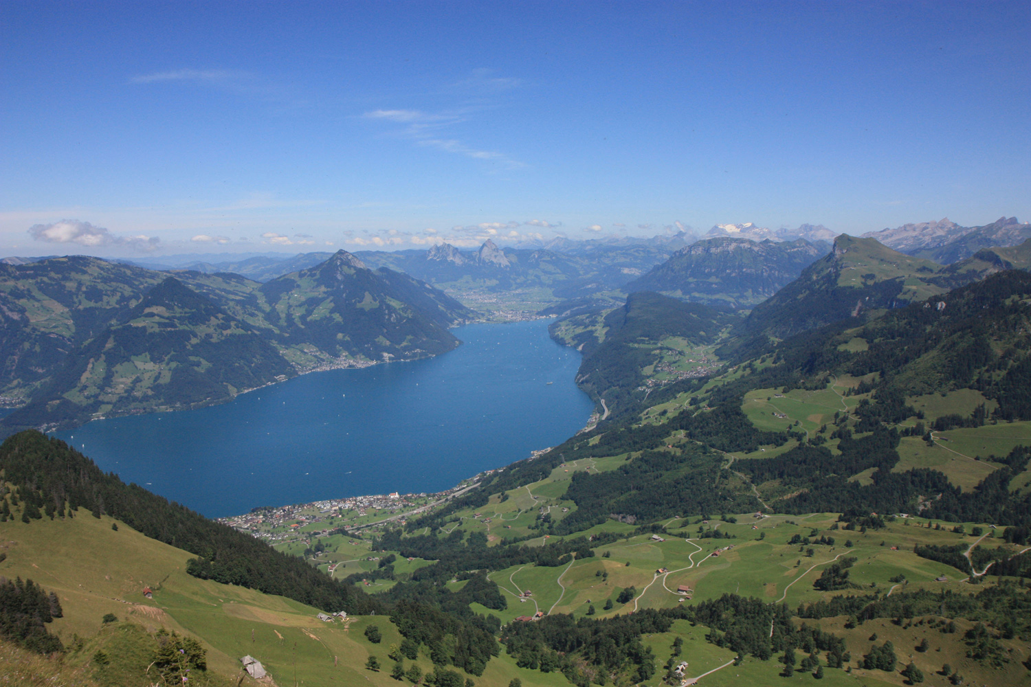 Ausblick vom Buochserhorn Richtung Vierwaldstättersee