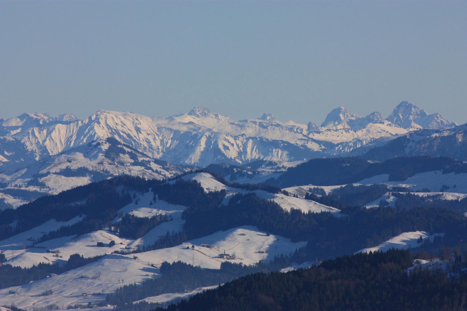 Ausblick vom Schnebelhorn, Zürcher Oberland